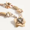 Jardin Aquatique Necklace In Metal, Enamel, Fabric, Shells, Coral And Natural Pearls