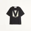 Jersey Cotton T-Shirt With Chez Valentino Print