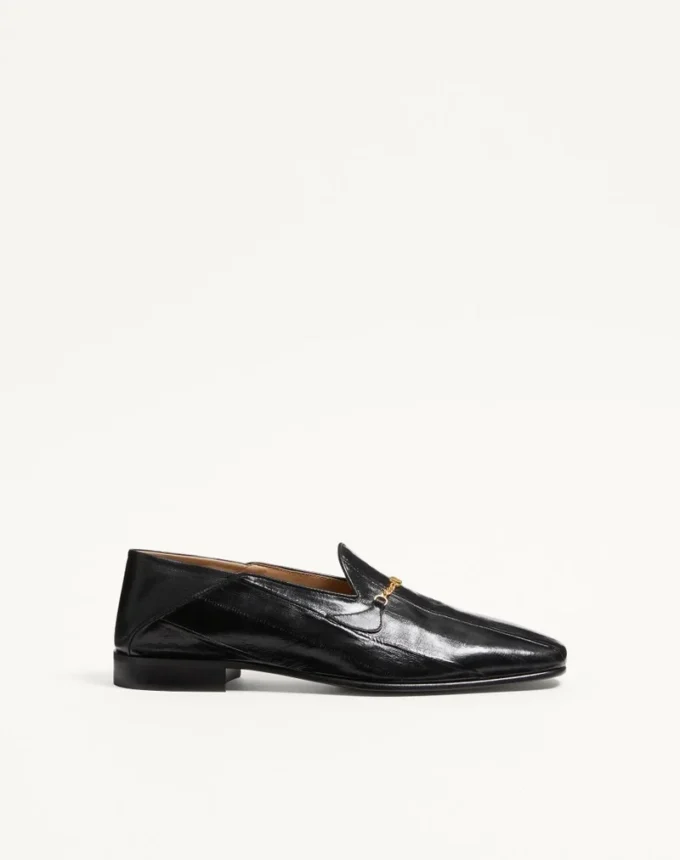 Jiggie Loafer in Eel Skin and Nappa Leather