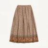 Knitted Skirt With Lurex Jacquard Pattern