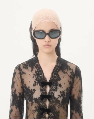 Lace Shirt With Bows