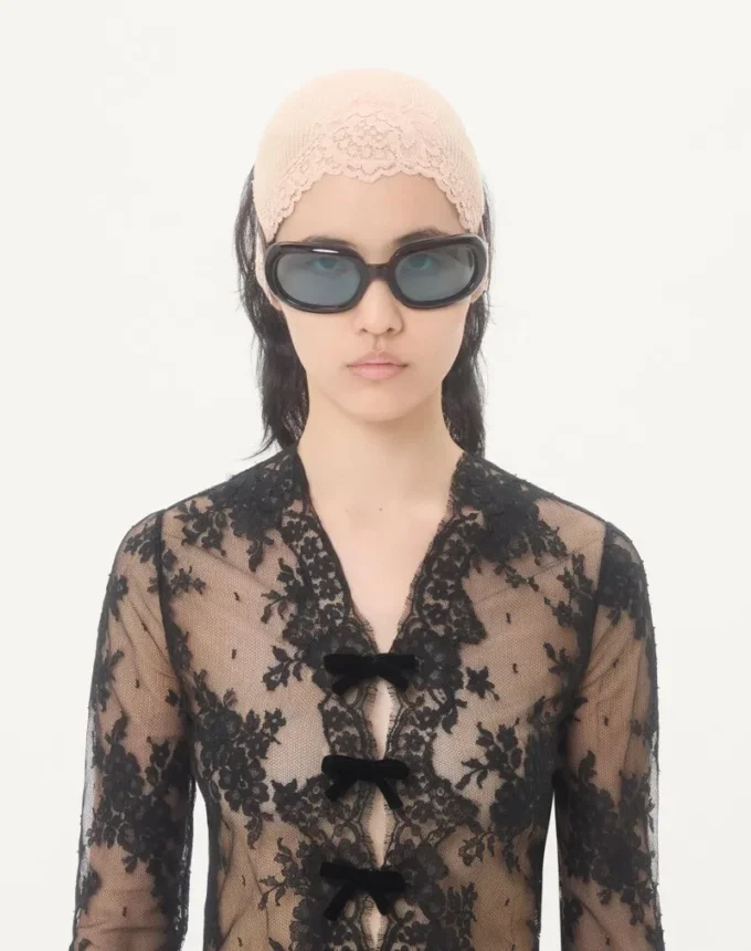 Lace Shirt With Bows