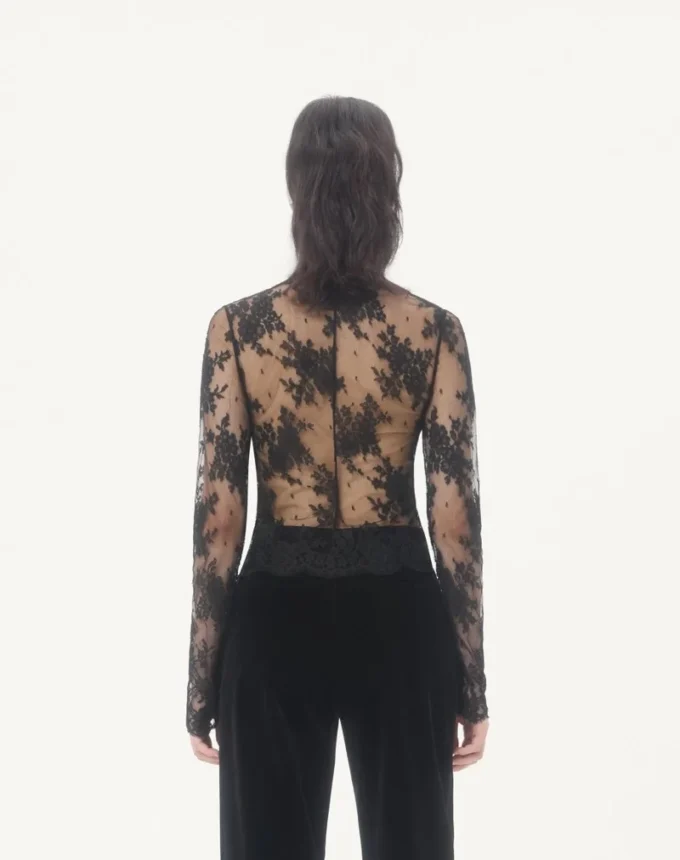 Lace Shirt With Bows