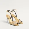 Ladycrush Sandal In Laminated Nappa With Crystals 85Mm Ladycrush Sandal In Laminated Nappa With Crystals 85Mm