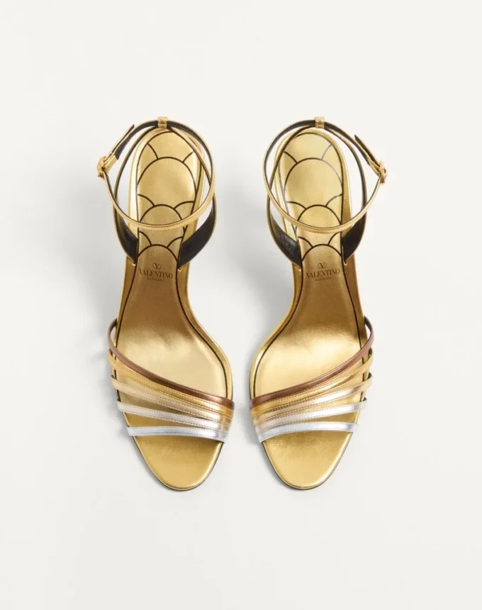 Ladycrush Sandal In Laminated Nappa With Crystals 85Mm Ladycrush Sandal In Laminated Nappa With Crystals 85Mm