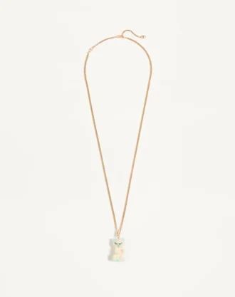 Le Chat De La Maison Necklace In Metal, Nylon And Swarovski® Crystals