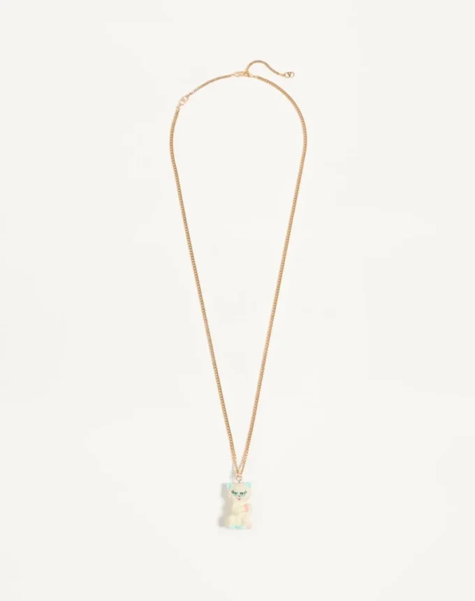 Le Chat De La Maison Necklace In Metal, Nylon And Swarovski® Crystals
