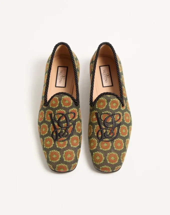 Les Alcôvettes Loafer In Jacquard Fabric