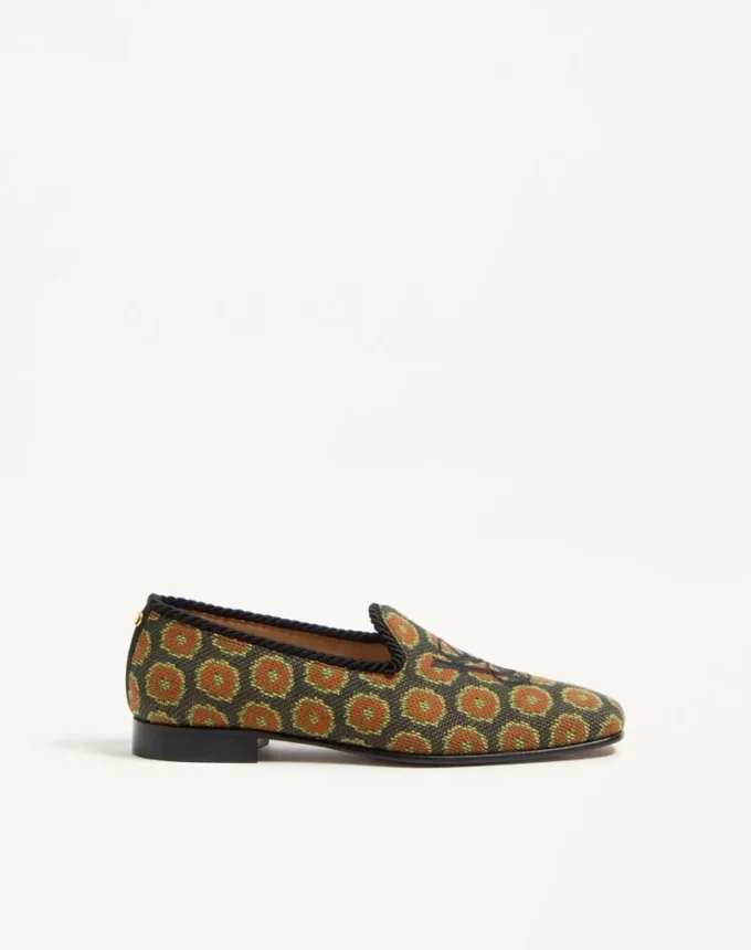 Les Alcôvettes Loafer In Jacquard Fabric