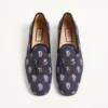 Les Alcôvettes Loafer In Voyage Imaginaire Canvas Fabric