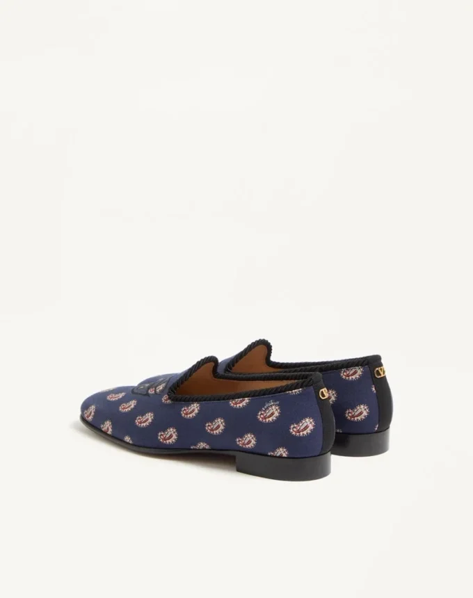Les Alcôvettes Loafer In Voyage Imaginaire Canvas Fabric