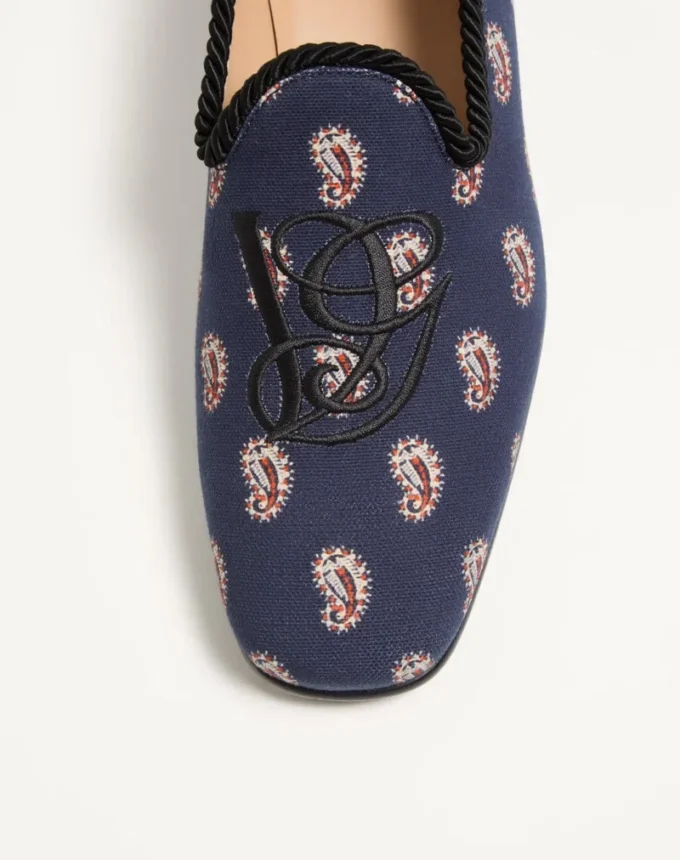 Les Alcôvettes Loafer In Voyage Imaginaire Canvas Fabric