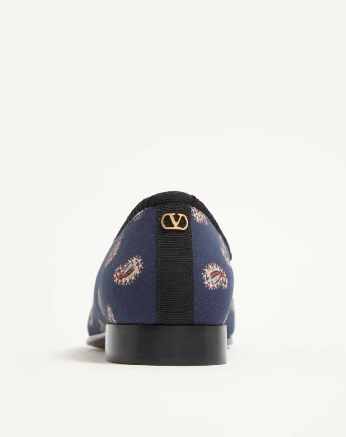 Les Alcôvettes Loafer In Voyage Imaginaire Canvas Fabric