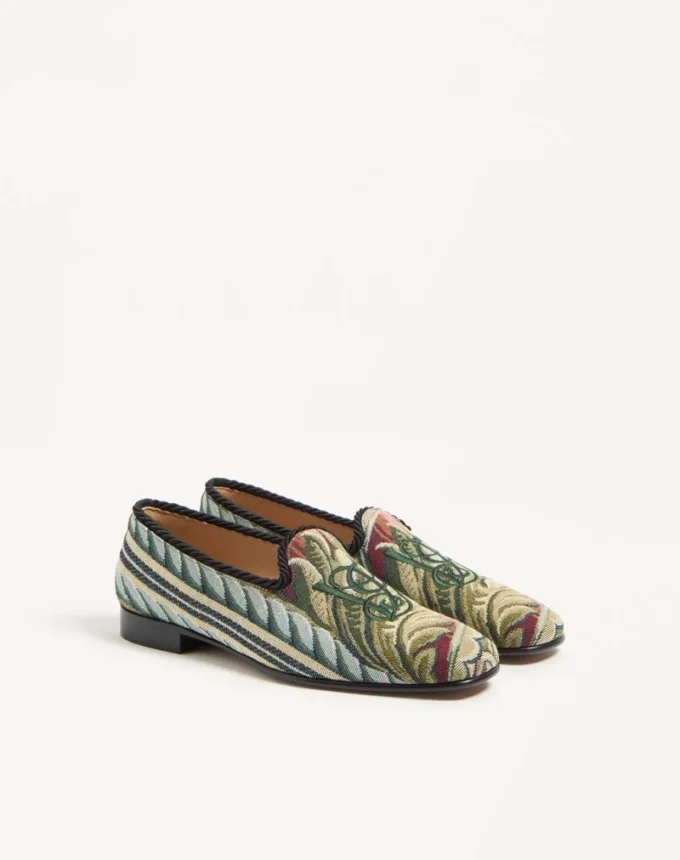 Les Alcôvettes Moccasin In Gobelin Fabric