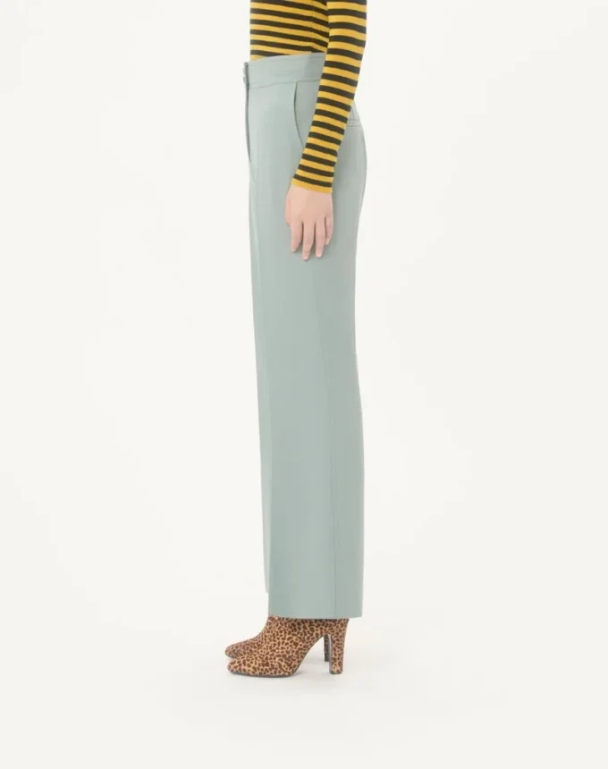 Light Diagonal Wool Pants