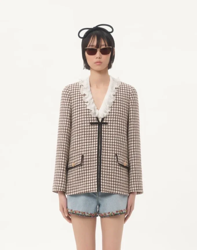 Light Tweed Pied De Poule Jacket Light Tweed Pied De Poule Jacket