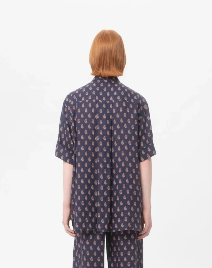 Lightweight Linen Shirt With Voyage Imaginaire Print