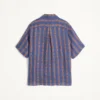Linen Bowling Shirt With Voyage Imaginaire Print