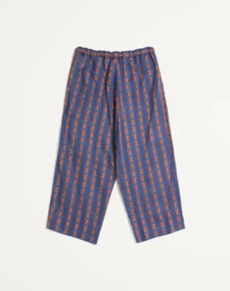 Linen Pajama Pants With Voyage Imaginaire Print