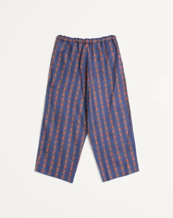 Linen Pajama Pants With Voyage Imaginaire Print Linen Pajama Pants With Voyage Imaginaire Print