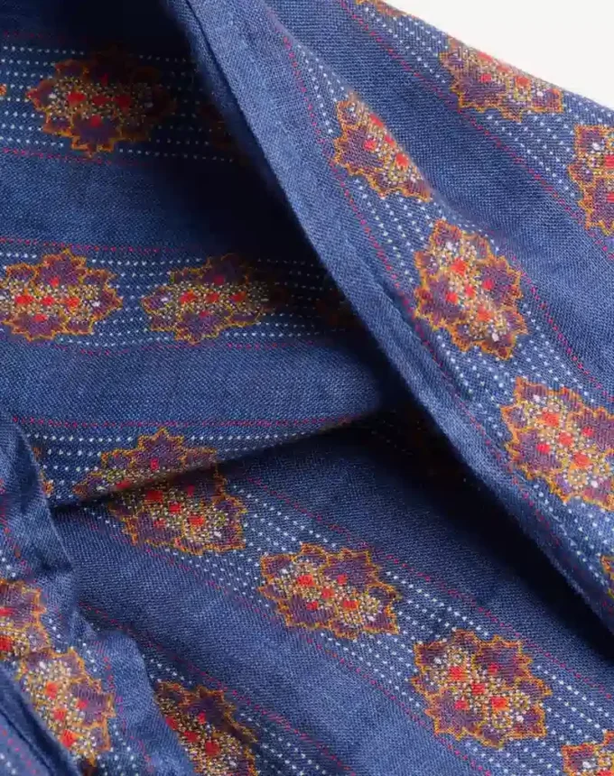 Linen Pajama Pants With Voyage Imaginaire Print Linen Pajama Pants With Voyage Imaginaire Print