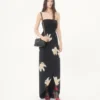 Long Dress In Crepe De Chine Jacquard Apres L’Hiver Lilium