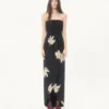 Long Dress In Crepe De Chine Jacquard Apres L’Hiver Lilium