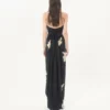 Long Dress In Crepe De Chine Jacquard Apres L’Hiver Lilium