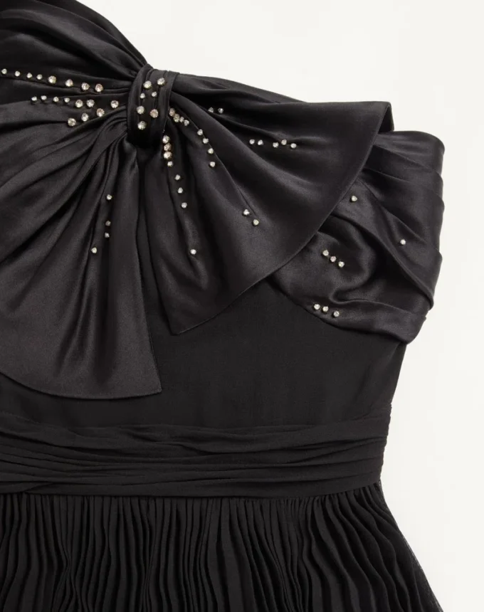 LONG DRESS IN EMBROIDERED LIGHT GEORGETTE LONG DRESS IN EMBROIDERED LIGHT GEORGETTE