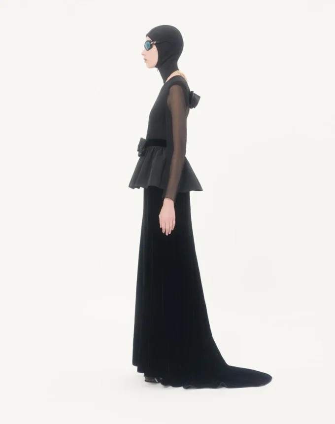 Long Dress In Sablé Velvet