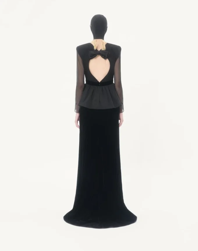 Long Dress In Sablé Velvet