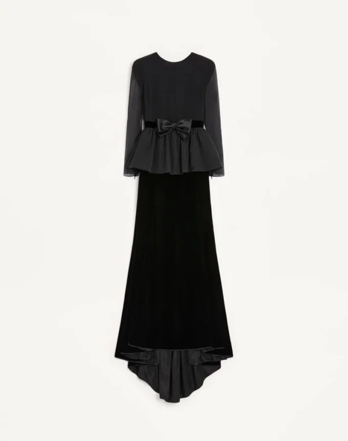 Long Dress In Sablé Velvet