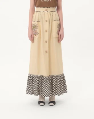 Long Embroidered Skirt