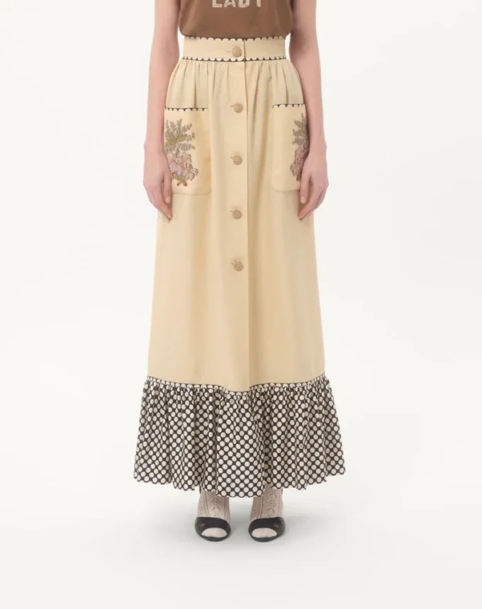 Long Embroidered Skirt