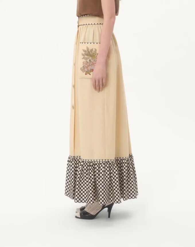 Long Embroidered Skirt