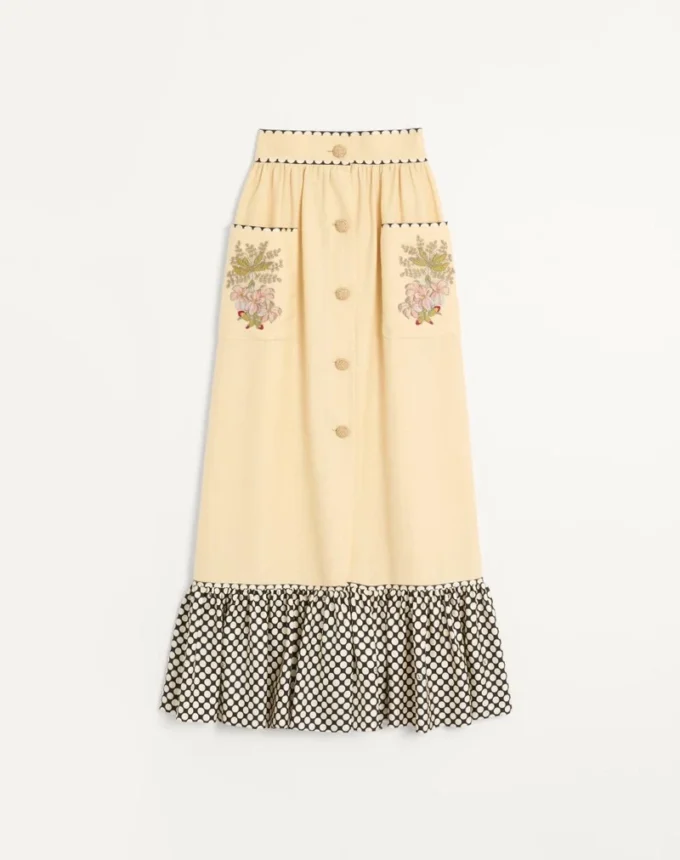 Long Embroidered Skirt