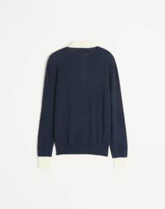 Long-Sleeved Cotton Polo Shirt