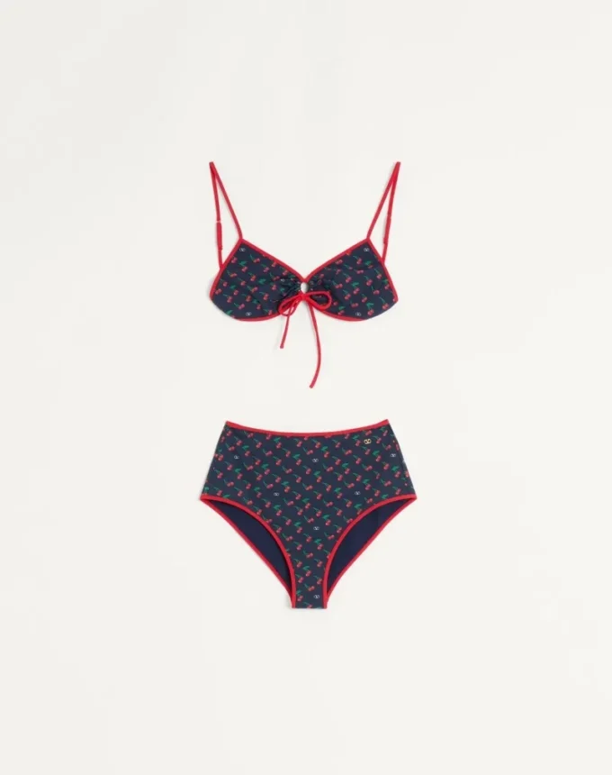 Lycra Bikini With Cherryfic Print