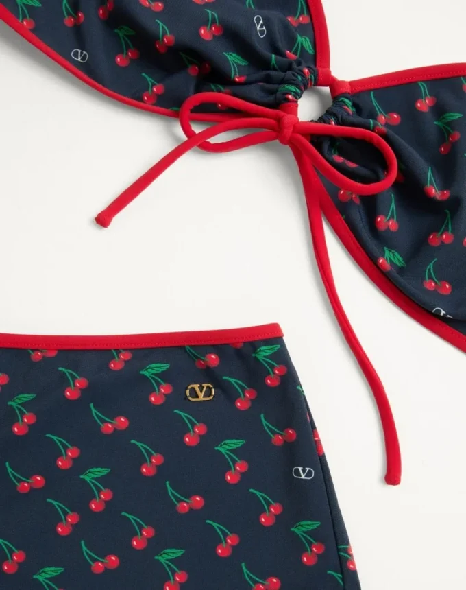 Lycra Bikini With Cherryfic Print