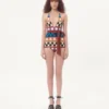 Lycra One-Piece Swimsuit With Opticool Riga Pois Print