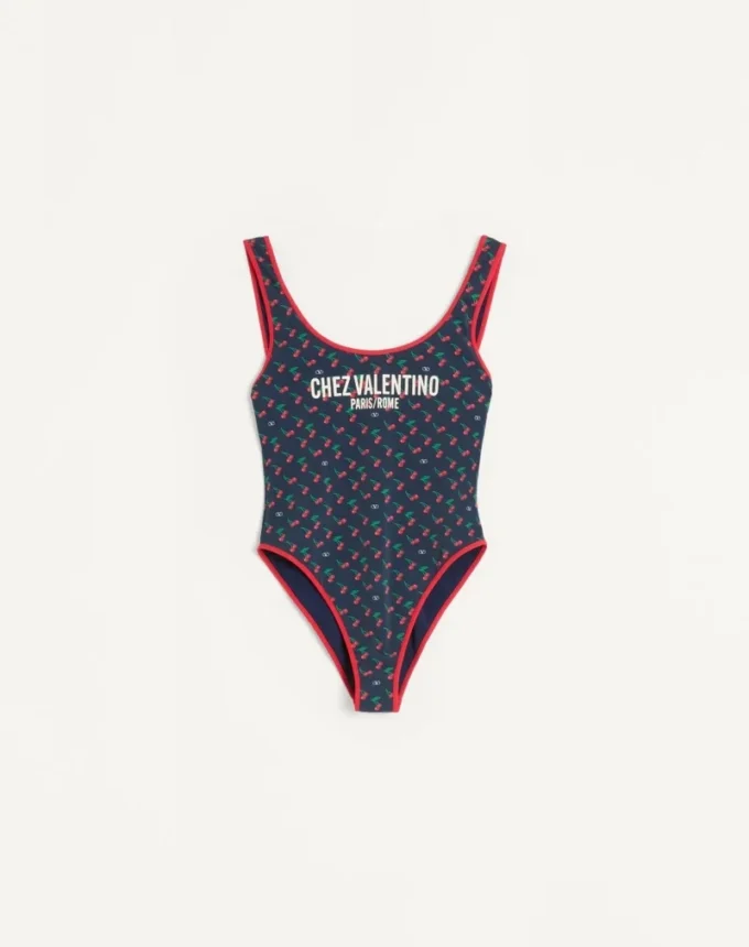 Lycra Swimsuit With Cherryfic Print Lycra Swimsuit With Cherryfic Print