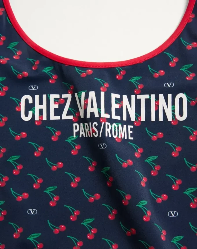 Lycra Swimsuit With Cherryfic Print Lycra Swimsuit With Cherryfic Print