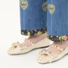 Mary-Jane Bowow Ballerina In Kidskin With Studs