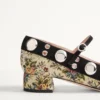 Mary-Jane Nellcôte Pumps In Papier Floral Jacquard Fabric 30Mm Mary-Jane Nellcôte Pumps In Papier Floral Jacquard Fabric 30Mm