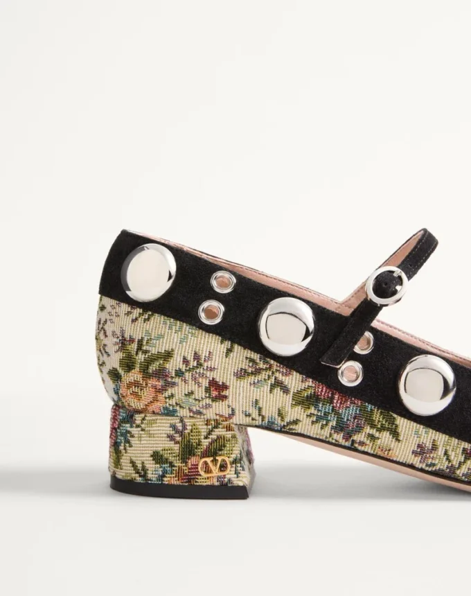 Mary-Jane Nellcôte Pumps In Papier Floral Jacquard Fabric 30Mm Mary-Jane Nellcôte Pumps In Papier Floral Jacquard Fabric 30Mm