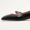 Mary-Jane Preshoes Ballerina In Kidskin With Jewel Button 20Mm
