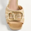 Metallic Vlogo Signature Slide Sandal With Cornely Embroidery 60Mm Metallic Vlogo Signature Slide Sandal With Cornely Embroidery 60Mm