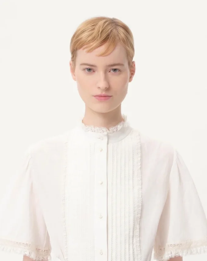 Midi Dress In Cotton Muslin Midi Dress In Cotton Muslin