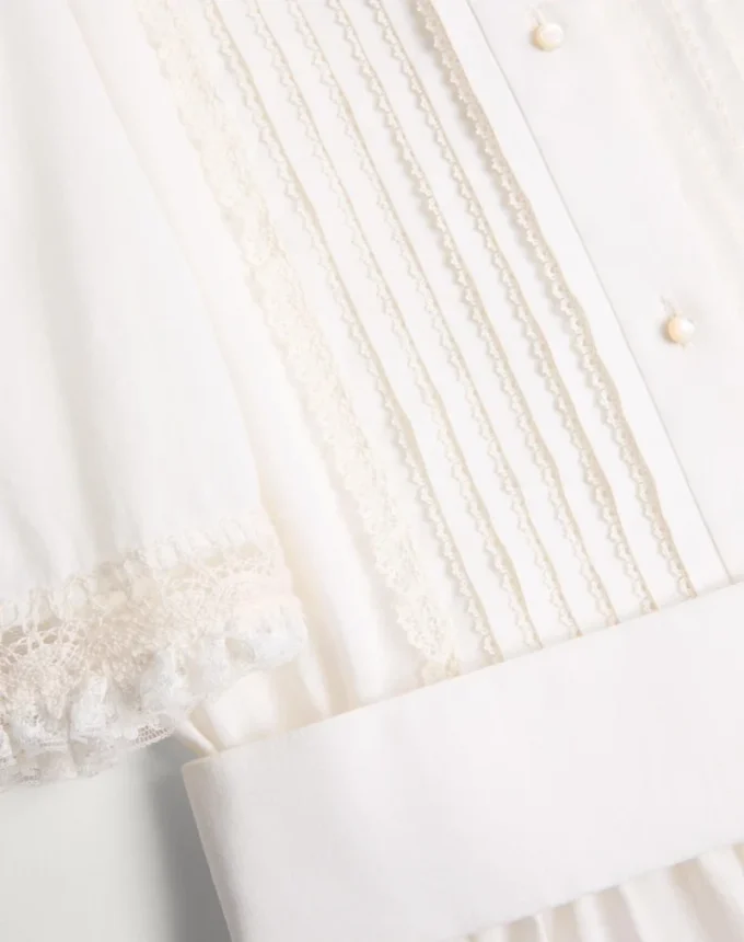 Midi Dress In Cotton Muslin Midi Dress In Cotton Muslin