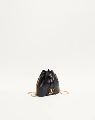 Mini Bucket Bag In Nappa With Vlogo Signature Chain